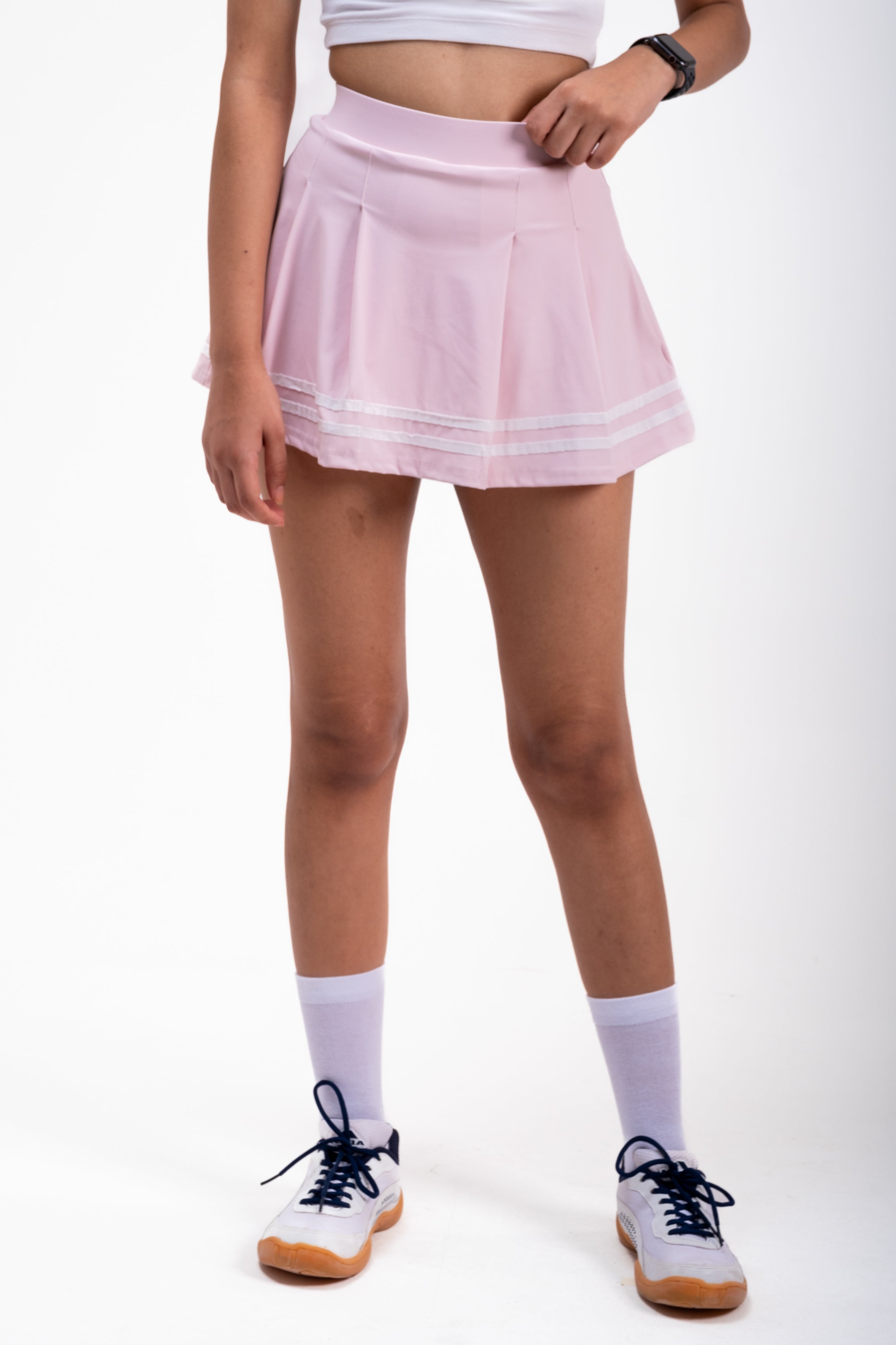 Bubblegum Meringue COURTSIDE Box Pleated Skirt – Alai Clothing Co.