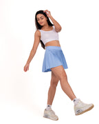 Misty Blue FORMA Micro Pleated Skirt