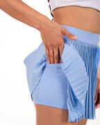 Misty Blue FORMA Micro Pleated Skirt
