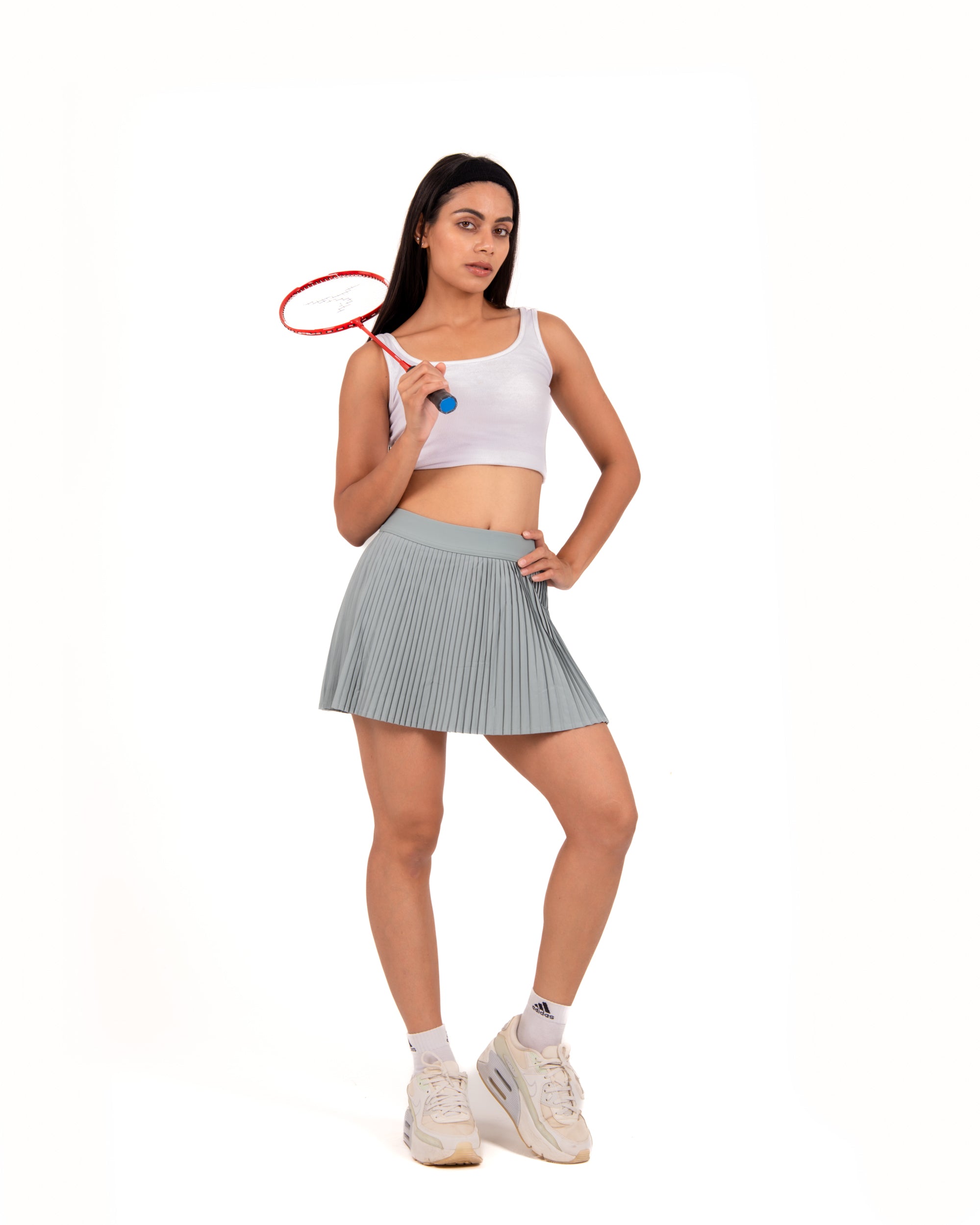 Eucalyptus Green FORMA Micro Pleated Skirt