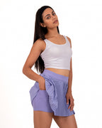 Lavender FORMA Micro Pleated Skirt
