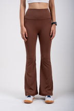 Cinnamon Brown SWAY High-Rise Flared Leggings