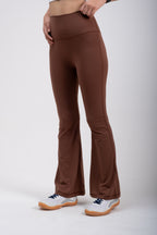 Cinnamon Brown SWAY High-Rise Flared Leggings