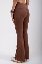 Cinnamon Brown SWAY High-Rise Flared Leggings