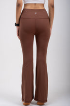 Cinnamon Brown SWAY High-Rise Flared Leggings