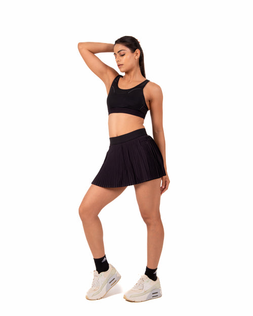 Black FORMA Micro Pleated Skirt