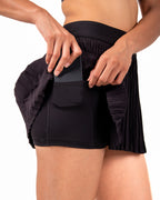 Black FORMA Micro Pleated Skirt