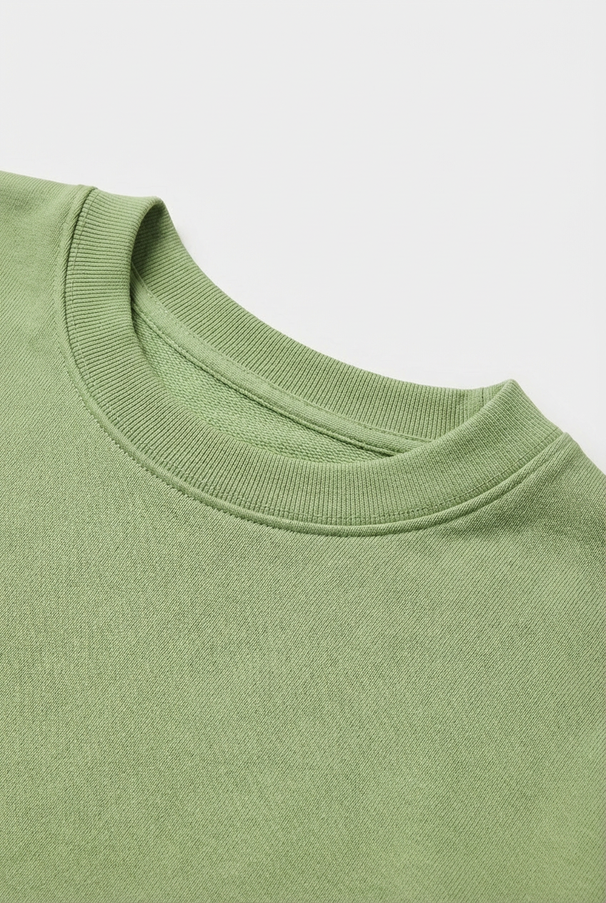 Matcha Green French Terry Oversized Sweatshirt