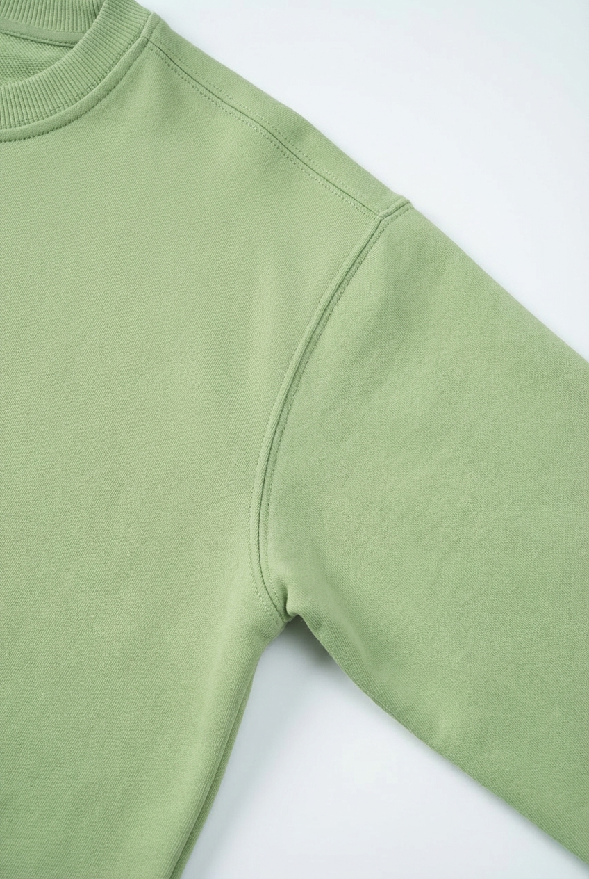 Matcha Green French Terry Oversized Sweatshirt